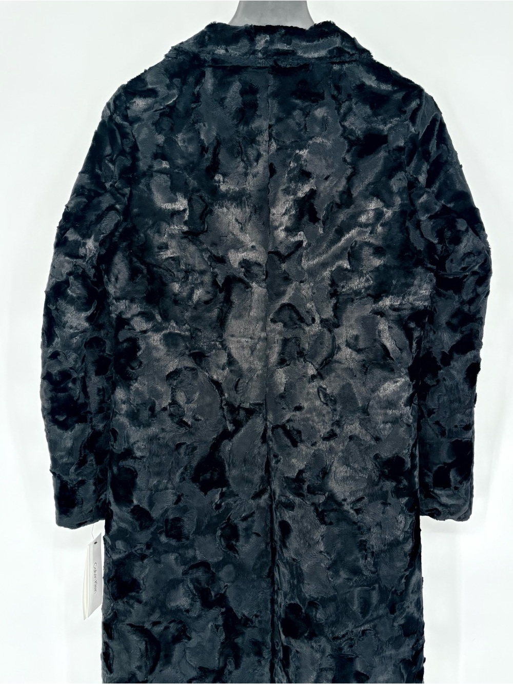 Calvin Klein Velvet Long Walker Coat - Picture 7 of 16